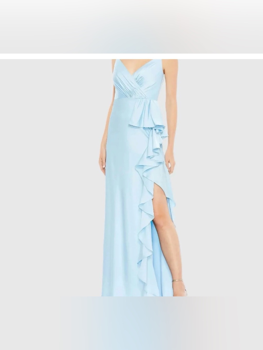 MAC DUGGAL/ V-Neck Spaghetti Strap Satin Gown/ 68551/ NWT/ 6/ callout